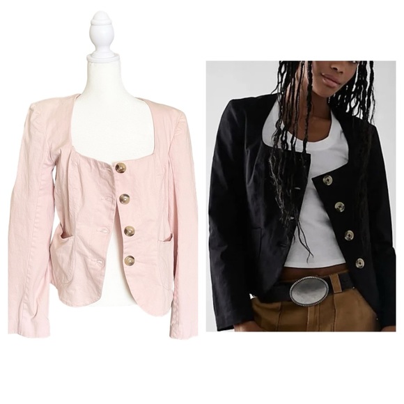 Free People Jackets & Blazers - Free People Courtship Blazer in Dust Pink NWOT